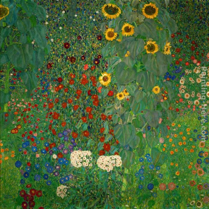Farm Garden with Sunflowers